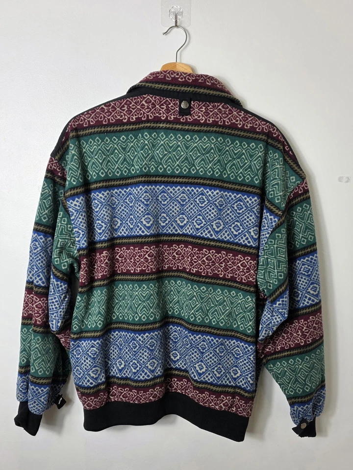 Vintage Obermeyer Arrowhead Skiwear Jacket 90s Pattern Zip-Up Men's Size Medium - Image 3 of 4