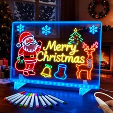 LED Note Board with Colors,Led Drawing Board for Kids  Teens, Doodle Glow Boa...