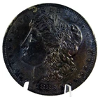 1883-0 MORGAN SILVER DOLLAR GEM BU $1 NICELY GUNMETAL TONED  HALL COLLECTION