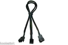 4-Pin PWM to Dual PWM Sleeved Computer Case Fan Power Y-Splitter Adapter Cable
