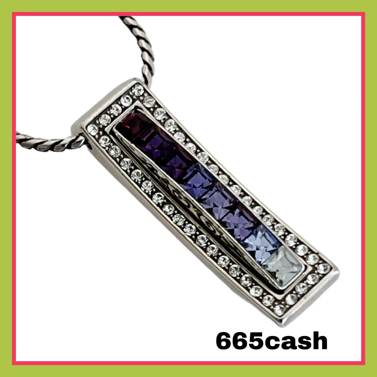 Brighton Spectrum Noble Necklace purple ombre Swarovski crystals JL4113 NWT
