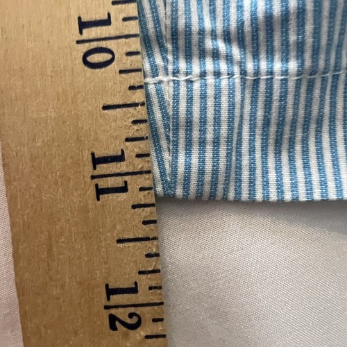 L-RL LAUREN ACTIVE Shorts Womens 10 Blue Pinstripe Bermuda Flat Front - Picture 12 of 12