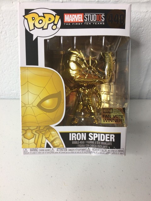 iron spider funko pop gold