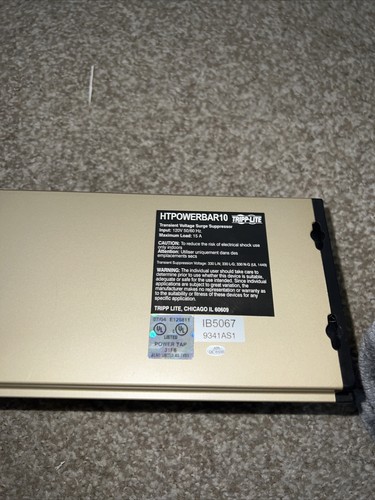 TrippLite HTPowerBar10 Surge Protector 10 Outlets Phone Fax Modem Cable In/Out - Picture 7 of 9