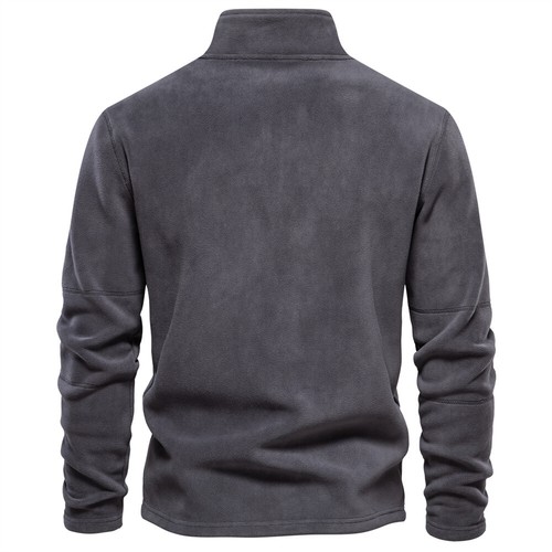 Men's Half-zip Long-sleeved Sweatshirt Stand-up Collar Fleece Warm Pullover Tops - Bild 17 von 30