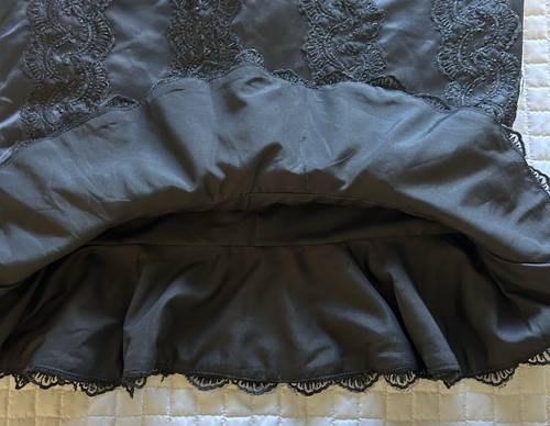 Black Lace Off Shoulder Fitted Ruffle Dress Sexy Party Castlecore Victorian S - Picture 15 of 20