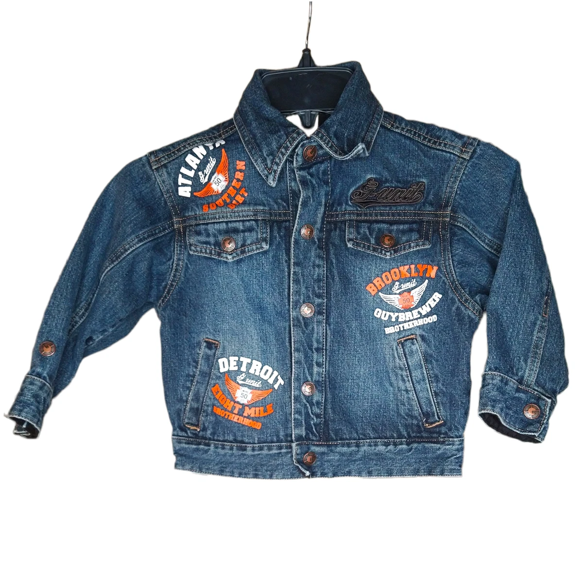 Boys 4T Jean Jacket Denim G-Unit Atlanta Brooklyn Detroit Compton LA  Vintage? | eBay