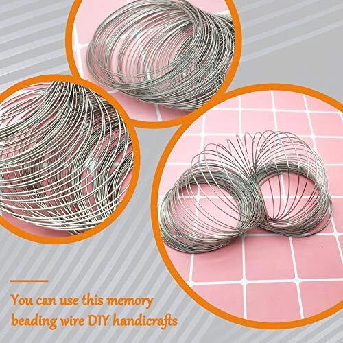 500 Loops Jewelry Wire Memory Beading Wire Steel Memory Wire Cuff Bangle  - Image 4 of 4