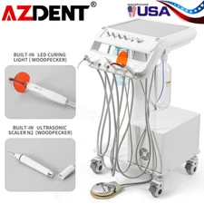 Portable Mobile Dental Delivery Unit System Cart Treatment Air Compressor 4 Hole