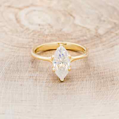 1.50 CT Solitaire Sterling Silver Moissanite Marquise Shape Women's Wedding Ring
