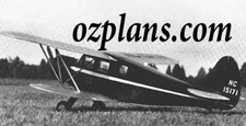 Waco Custom Cabin Biplane 52" WS PRINTED RC MODEL AIRPLANE PLANS TEMPLATES