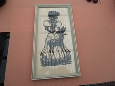 Rala ~ original Scherenschnitt. M&auml;dchen mit Reh ~ DDR Ostalgie. 15 x 30 Gerahmt