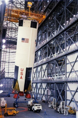APOLLO 8 SATURN V RAKETENBAU 4x6 FOTODRUCK