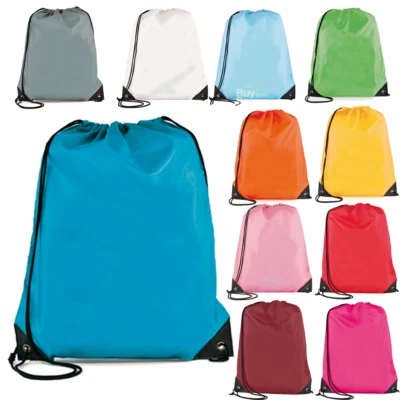 School Drawstring Bag Boys Girls Kids Swim Gym Sack Dance PE Shoe Sport Backpack