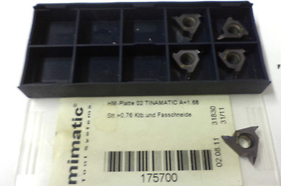 5 MIMATIC HM Platte Typ 02 Tinamatic A=1,68 Stt.=0,76 Ktb und Fasschneide H47602