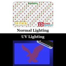 10 x Adhesive Holographic Overlay for Standard Size ID Cards | Secure Lock and K