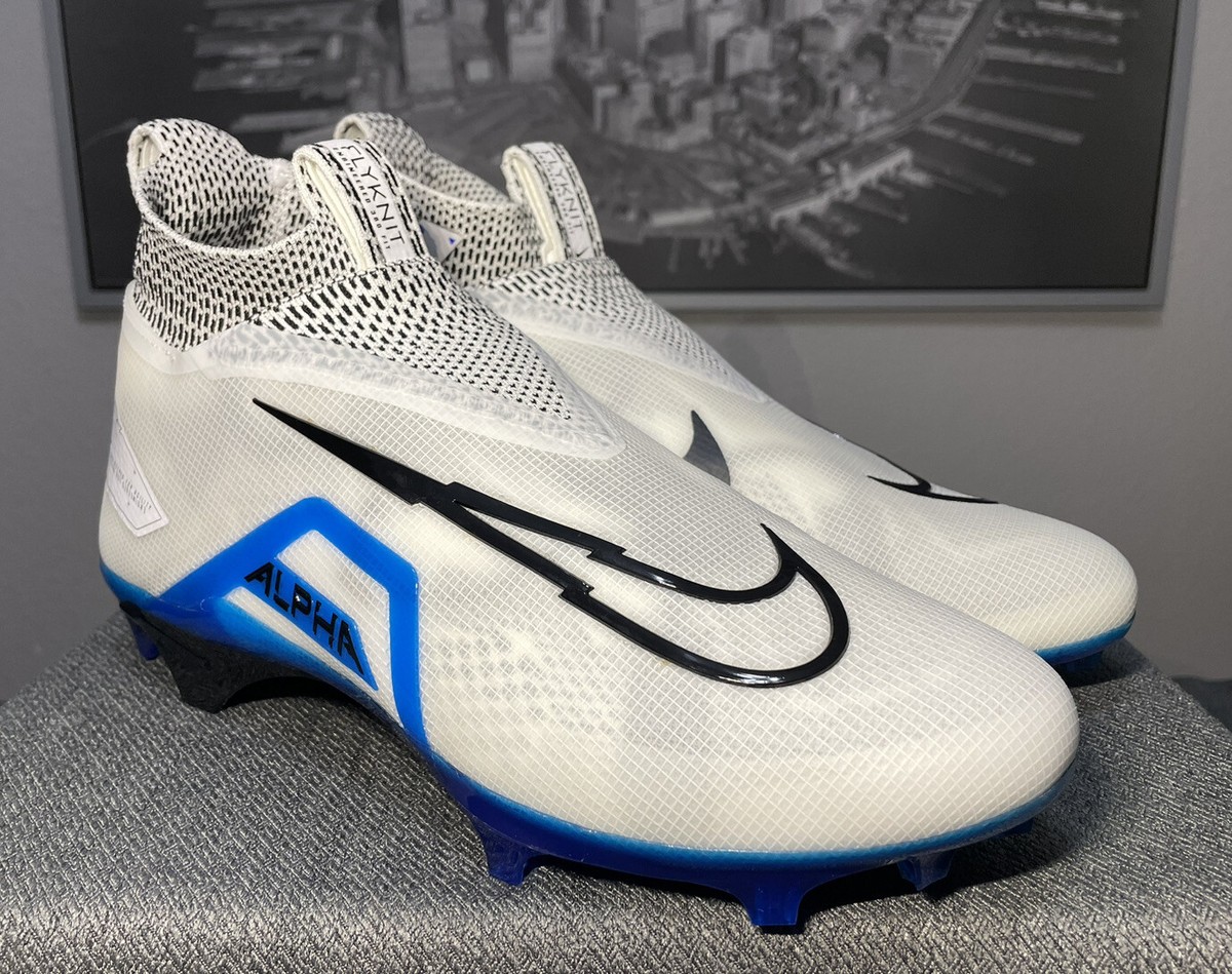 Nike Alpha Menace Elite 3 White Game Royal Football Cleats 