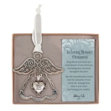 Angel Ornament with 'Always in My Heart' & Ashes Locket | Memorial Keepsake Gift