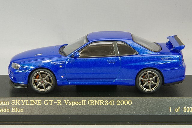 1/43 CAR-NEL Kyosho Nissan Skyline GT-R VspecII BNR34 2000 1/43 CAR-NEL Kyosho Nissan Skyline GT-R VspecII BNR34 2000