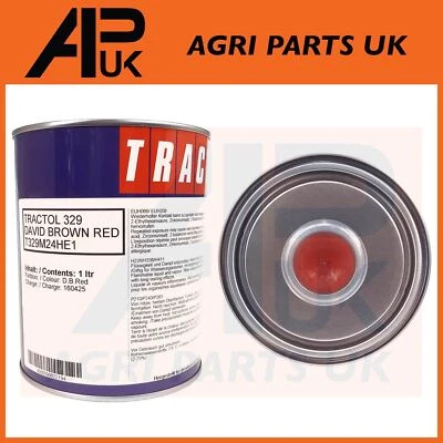 UN-BRANDED 1 Litre Ltr 1L Tin David Brown DB Tractor Currant Red Enamel Body Paint Tractol