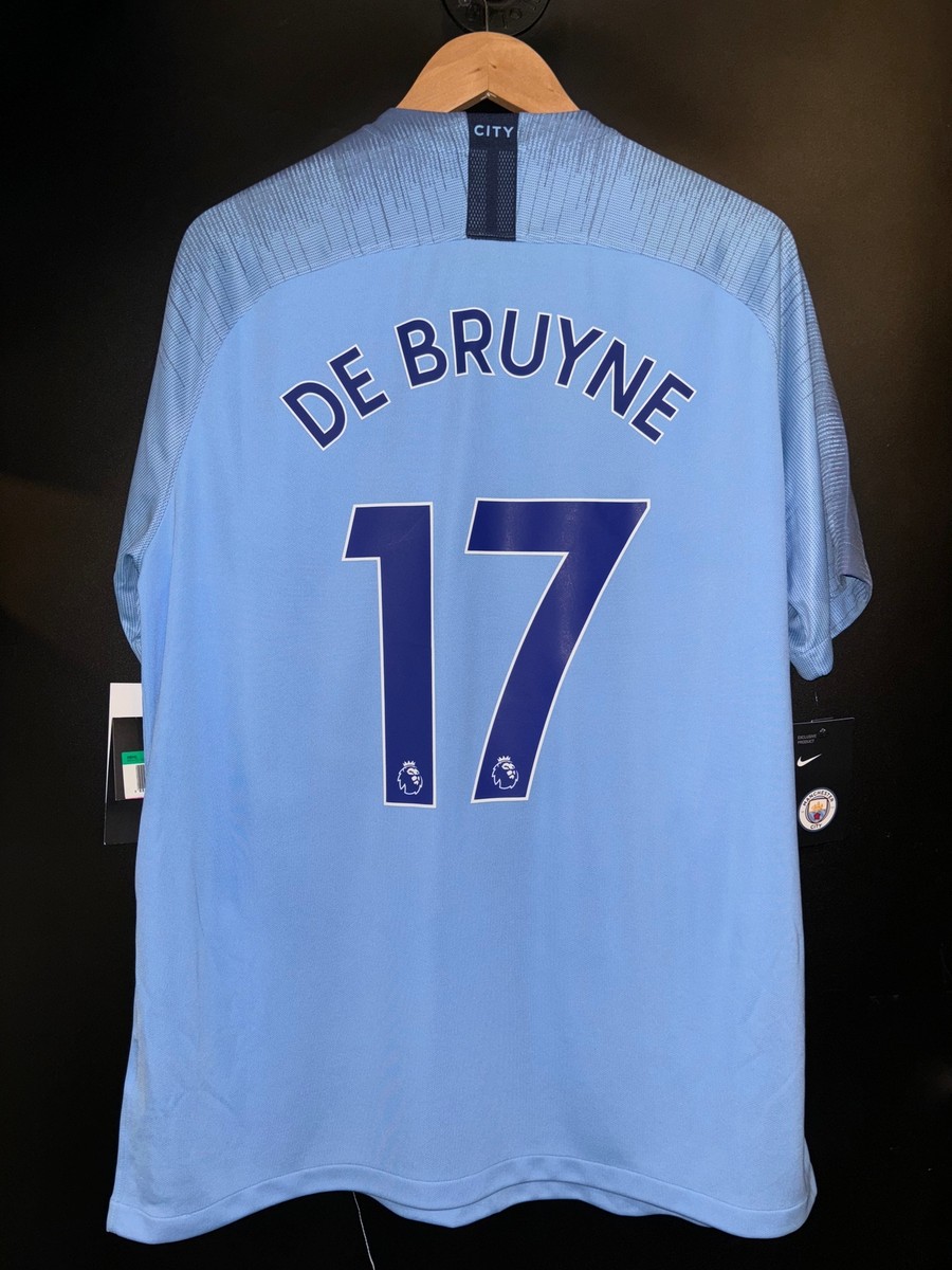 MANCHESTER CITY DE BRUYNE 2018-2019 ORIGINAL JERSEY Size XL | eBay