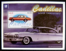 2003 MNH NIUE CADILLAC STAMPS SOUVENIR SHEET 100TH ANNIVERSARY 1978 SEVILLE CAR