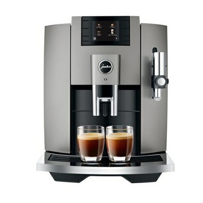 JURA E8 Dark Inox Fully Automatic Coffee Maker Espresso Machine Latte Cappuccino