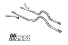 Dual Exhaust Kit 2.5 Aluminized No Muffler Corner Exit Fits 73-79 Ford F-series