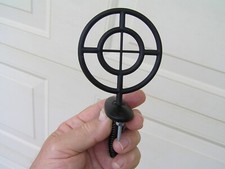UK ~ GUNSIGHT 3" CAR HOOD ORNAMENT BLACK METAL BADGE *New & Unique!* Hot Rat Rod
