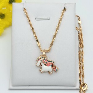 Authentic 18K Gold Plated Unicorn Necklace Girls Women Jewelry