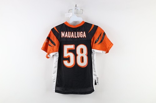 Vintage Reebok Boys Small Rey Maualuga Cincinnati Bengals Football Jersey #58 - Picture 13 of 15