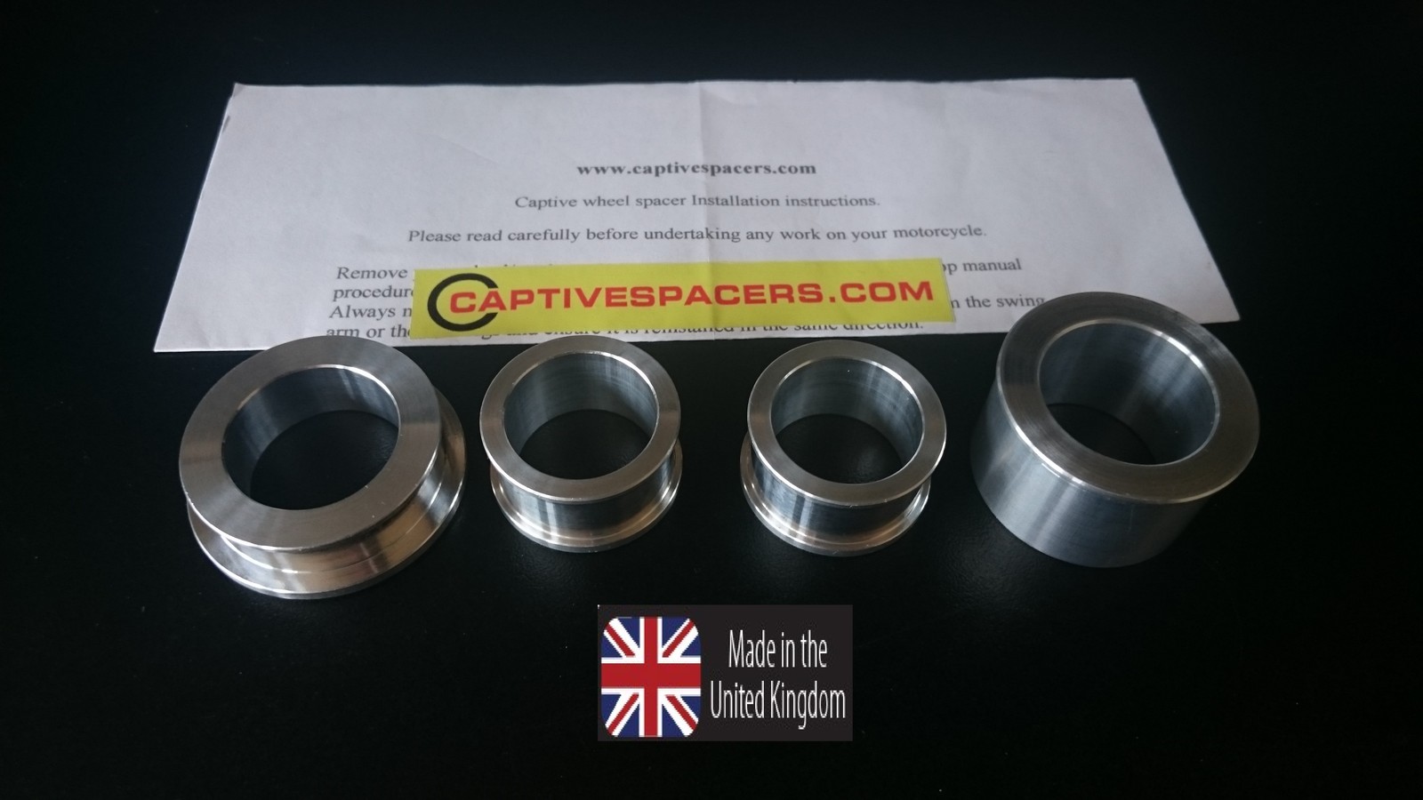 KAWASAKI ZX10R ZX10R 2016 Lightweight Captive wheel spacers. silver