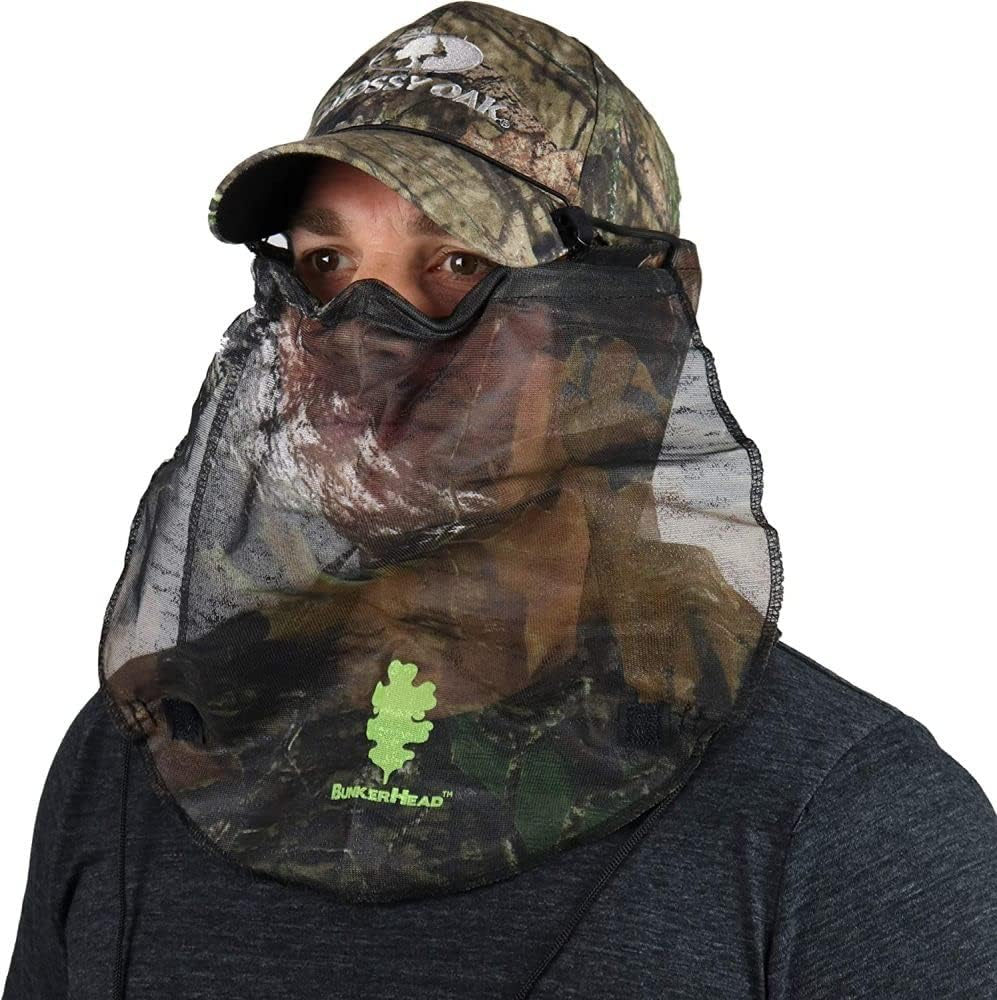 Bunkerhead Bug Mesh Camo Head Concealment System, Mossy Oak Breakup