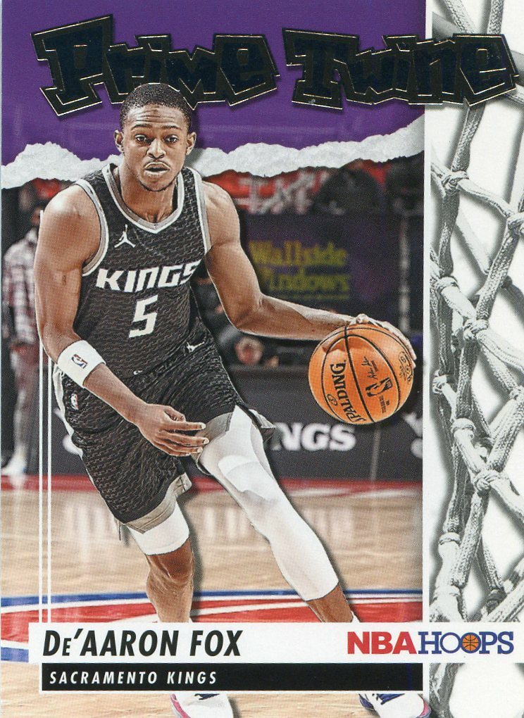 2021-22 Panini Hoops NBA DE'AARON FOX Prime Twine Insert SP Card