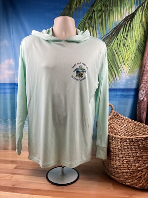 Spicy Tuna Long Sleeve T-Shirt W/Hood Destin, FL Save The Turtles Small 