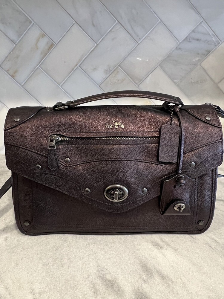 Coach Metallic Bronze Messenger NWOT