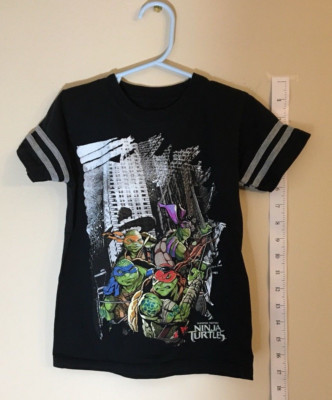 Teenage Mutant Ninja Turtles TMNT Boys T-Shirt, XS, Black, Leonardo, Raphael