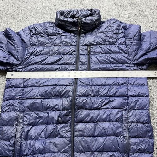 Hawke & Co Sport Duck Down Puffer Jacket Mens Size M Navy Blue Packable Coat - Picture 13 of 19