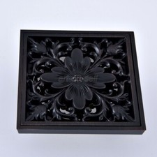 Black Oil Rubbed Bronze Tile Insert Floor Drain Square Bathroom Shower Drain