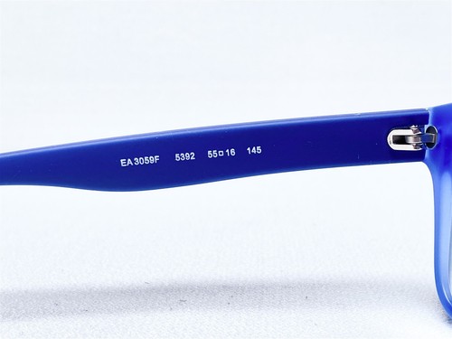 NEW Emporio Armani EA3059F 5392 Mens Black/Blue Modern Eyeglasses Frames 55/16 - Picture 4 of 6