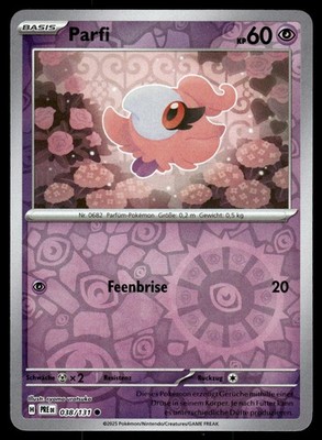 Parfi 038/131 Common Prismatic Evolutions Pokemon Reverse Holo NM Deutsch
