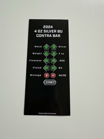 Contra NES 4 oz Colorized Silver Bar in Case & Sleeve COA #4/50 - APMEX & Konami