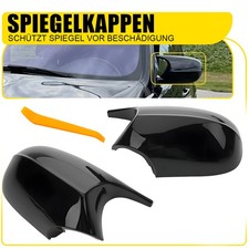 schwarz Spiegelkappen Außenspiegel Gehäuse für BMW E81 E82 E88 E91 E92 E93 LCI