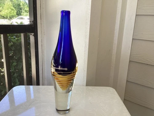 Murano Sommerso Mid Century Vase