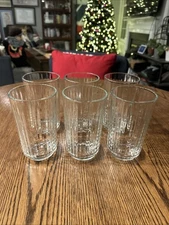 Libbey Panello Glass Tumblers 5.75” Set Of 6
