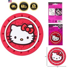 000677r01 Hello Kitty Bow Auto Car Truck Suv Cup Holder Coaster 2-pack 000677r01 Hello Kitty Bow Auto Car Truck Suv Cup Holder Coaster 2-pack