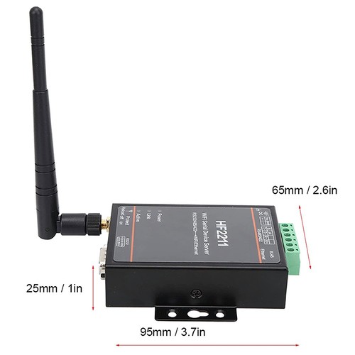 HF2211 Industrial Serial RS232/RS485/RS422 WiFi/Ethernet Converter Module - Picture 6 of 8
