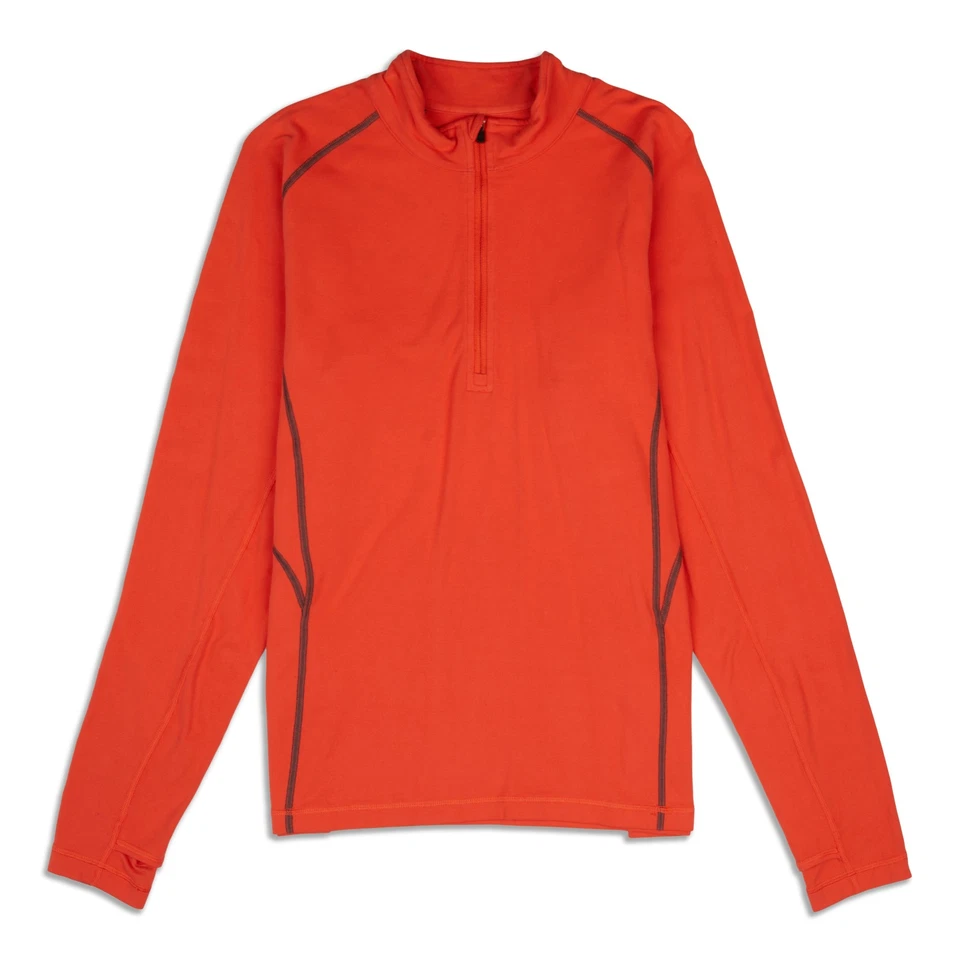 Camisa informal de manga larga para hombre Lululemon talla S naranja