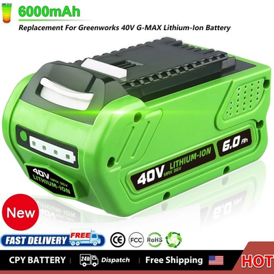 #ad #ad 40V 6Ah For Greenworks G MAX Lithium Battery 29472 29462 29252 20202 40 Volt New $49.99