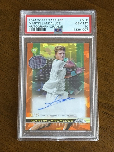 2024 Topps Chrome Orange Refractor /25 Martin Landaluce Auto Rookie PSA 10 GEM🔥